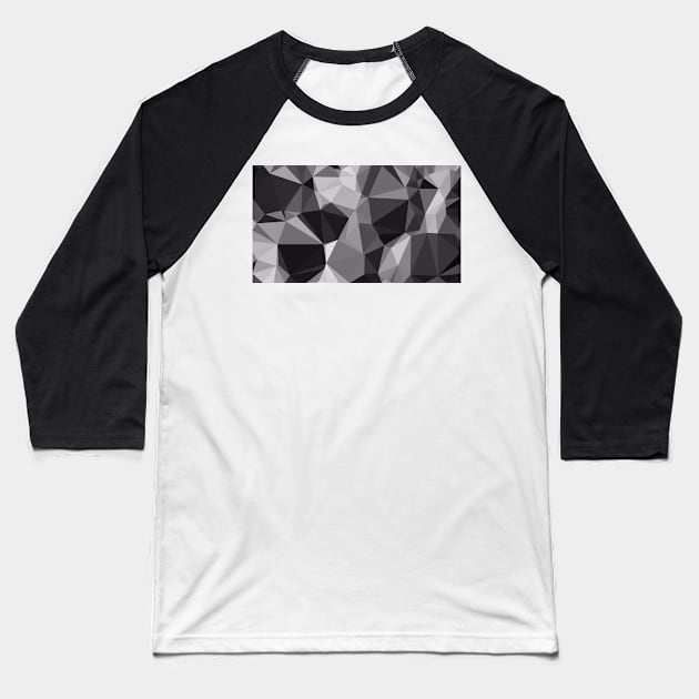 Geometric greyscale Baseball T-Shirt by sivelobanova